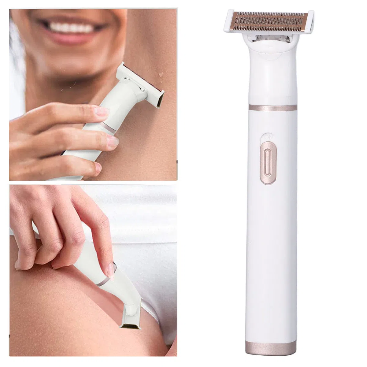 Rasoio Elettrico da Donna, Teste di Rasatura in Raso di Bellezza Depilatore Elettrico Staccabile Rasoio Elettrico da Donna per Gambe
