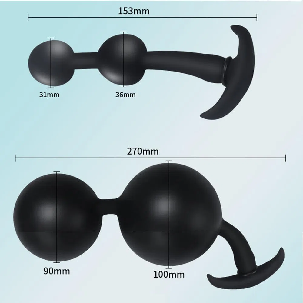 Palla Gonfiabile Yoga a Forma di Ciliegia con 2 Sfere d'Acciaio incorporate per Lo scuotimento Fisico PL&úg An&àlé bÛ&TT (Nero)