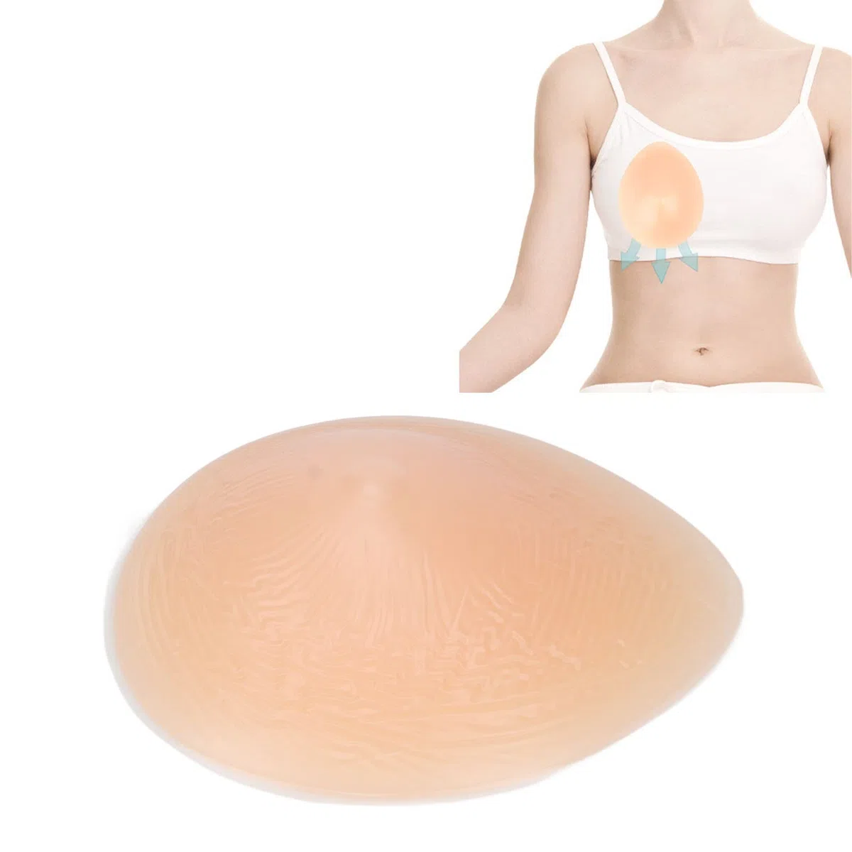 Reggiseno per Protesi per Mastectomia Utile Forma del Seno in Silicone Morbido per Crossdresser (300 grammi)