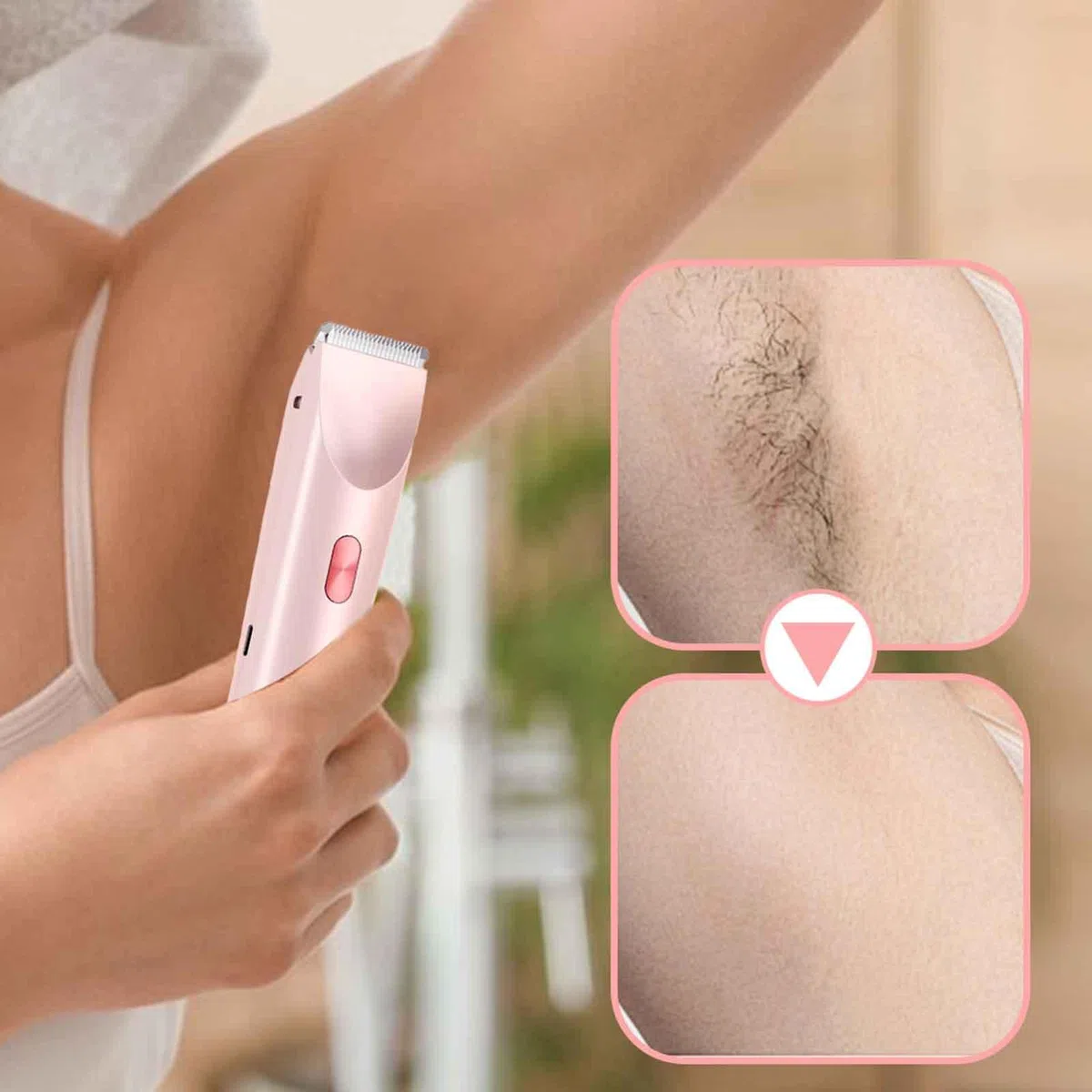Rasoio elettrico da donna, rasoio per il viso da donna - elettrici impermeabili per tosaerba per capelli, Trimmer elettrico portatile per bikini per macchina di depilazione per il viaggio