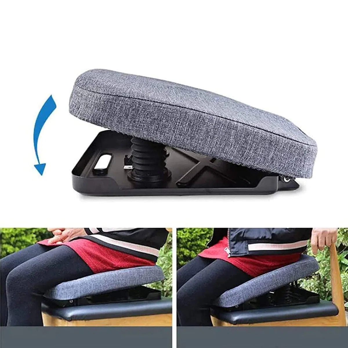 Cuscino di sollevamento della sedia per anziani, cuscino di supporto per seggiolino, supporto portatile fino a 150 kg, per anziani e disabili o disabili