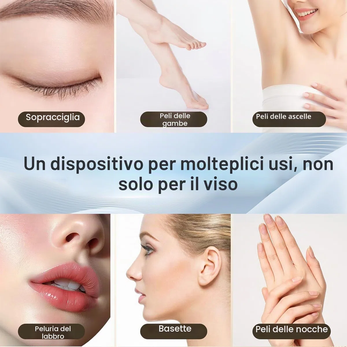 Rasoio Dermaplane Sonic，Rimozione Peli Viso 3 Velocità Ricaricabile per Donne con LED & 5 Lame di Ricambio - Rimozione Gentile Lanugine Pesca & Esfoliazione, Ricarica USB