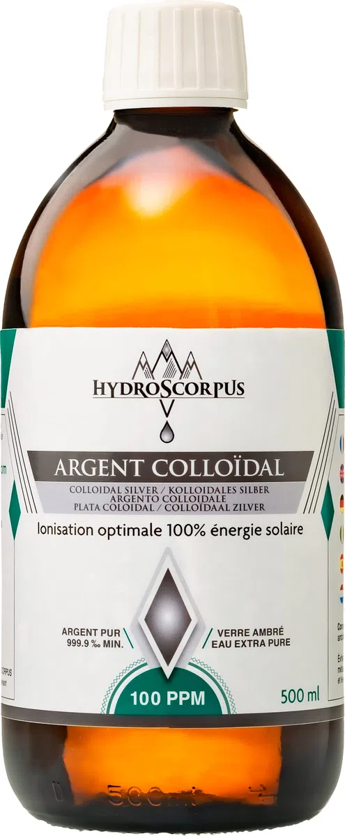 Argento Colloidale 100PPM 500ml Bottiglia di VETRO ●Ionizzazione 100% solare●Oligoelemento organico disponibile 100% Naturale●confezione100% compostabile…