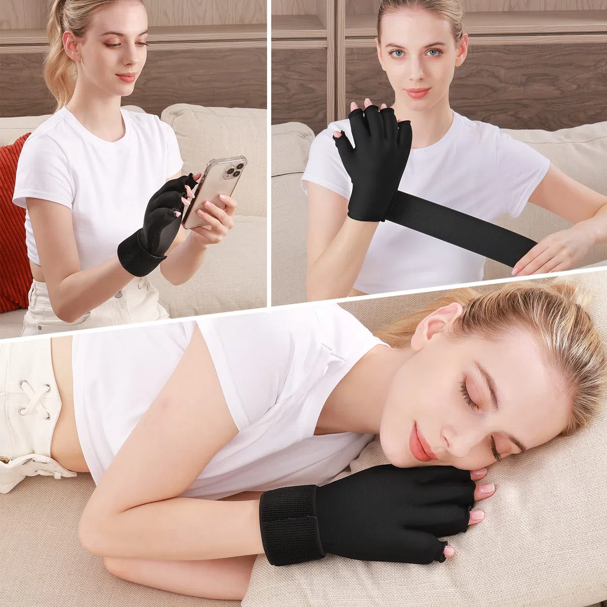 Guanto da ghiaccio a compressione per artrite delle dita per alleviare il dolore, impacco di ghiaccio da polso a mano per terapia calda e fredda, impacco freddo in gel per tendinite, tunnel carpale