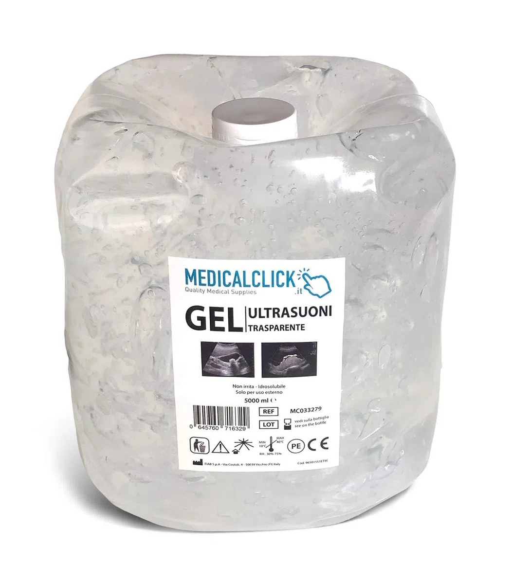 Gel Ultrasuoni, Gel conduttore, Gel Conduttivo Trasparente per Ultrasuoni, Luce Pulsata (IPL), Elettrostimolazione, Laser Diodo, Infrarossi ed Ecografia(Trasparente - 5L)