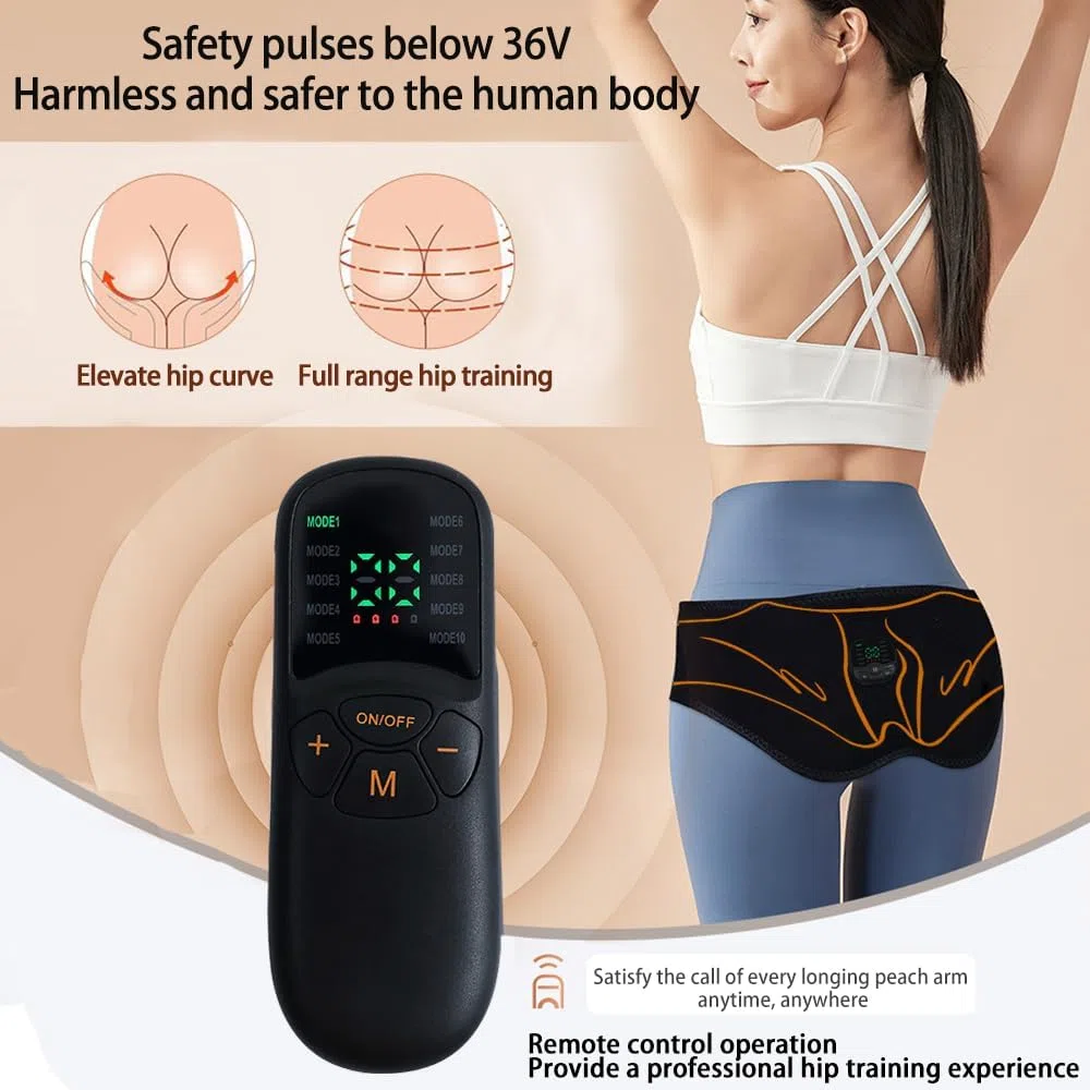 Elettrostimolatore Muscolare Stimolatore, EMS Glute Trainer Elettrostimolatore mirato per Muscoli Glutei Potenziamento Muscolare Trainer per i Fianchi Unisex