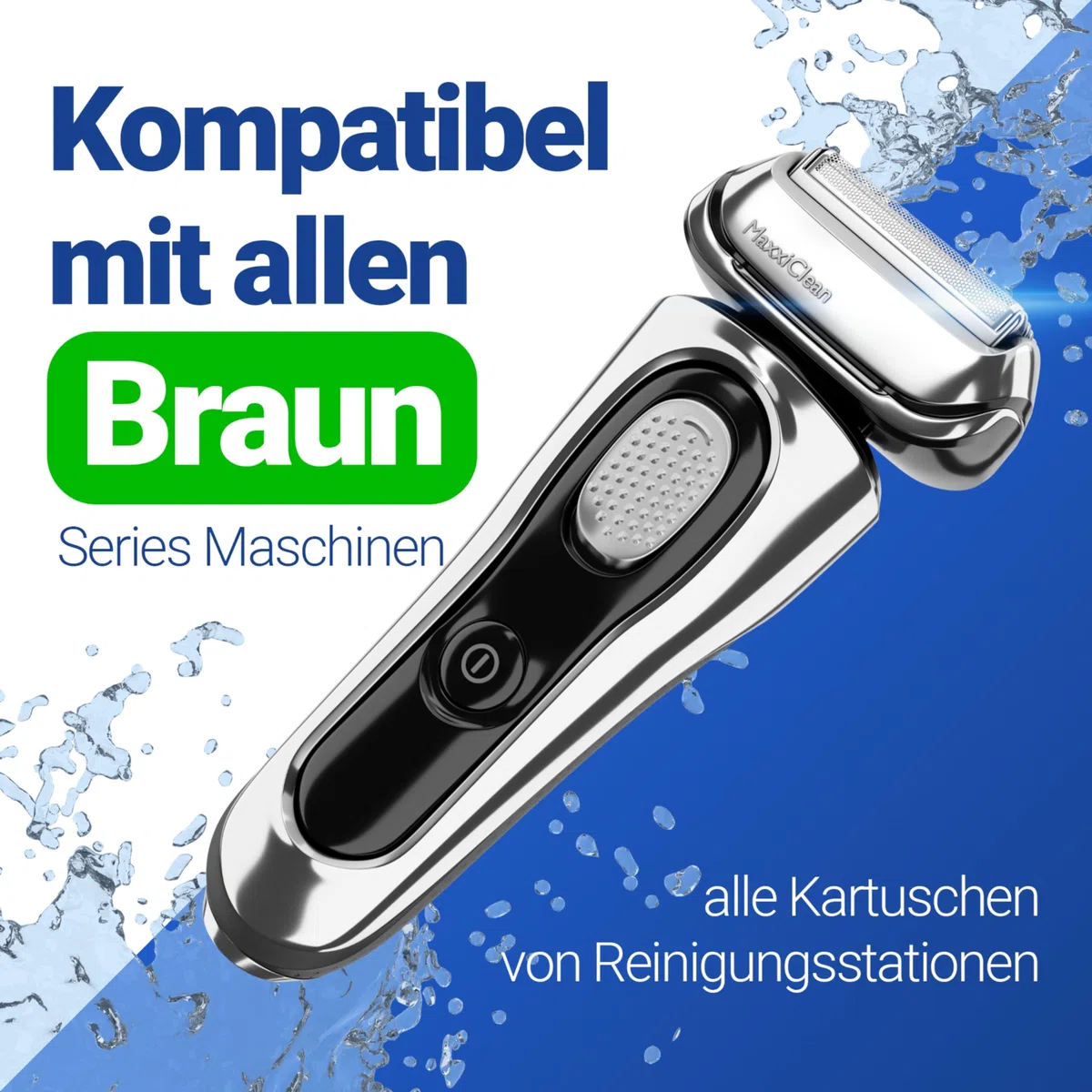 Maxxi Clean | 3 x 750 ml di liquido di ricarica per cartuccia di pulizia, liquido detergente compatibile con stazione di pulizia marrone, spray detergente con profumo di aloe vera