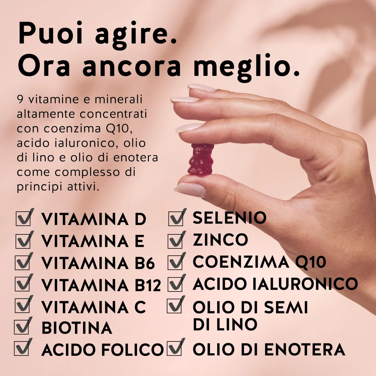 I am Woman Menopause - Complesso vitaminico B per la Menopausa, con Olio di Enotera, Biotina, Selenio, Acido Folico, Zinco - 60 Pezzi, Senza Zucchero, Vegan - Bears with Benefits