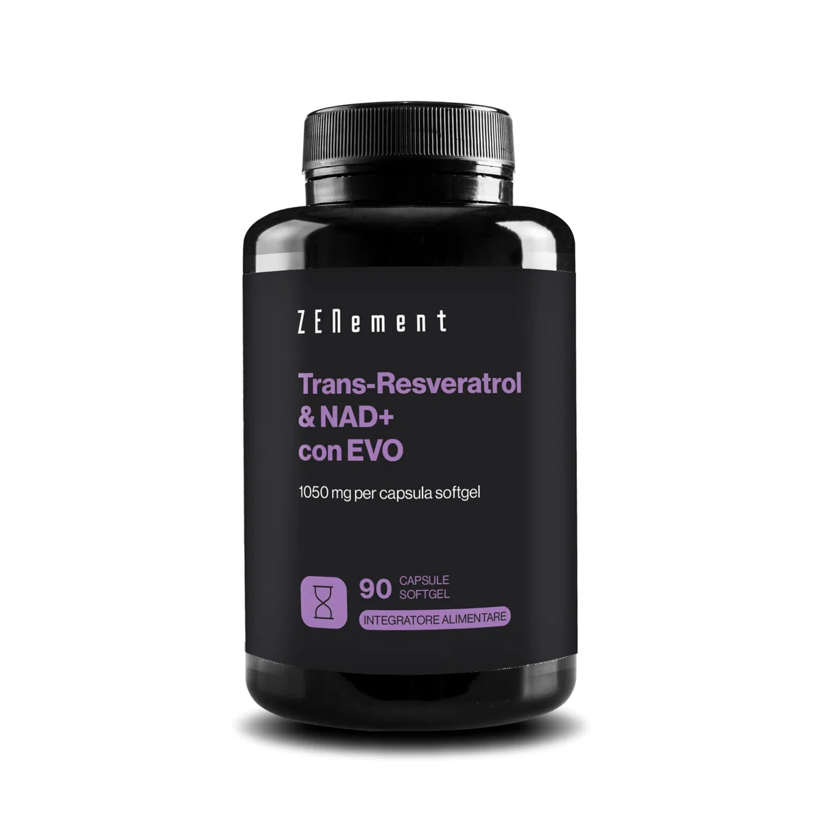 Trans-Resveratrolo & NAD+ con Olio Extravergine di Oliva, 1055 mg per Softgel, Alto Assorbimento e Formula Sinergica, 90 Softgel per 3 Mesi, Anti-invecchiamento, Attivatore delle Sirtuine - Zenement