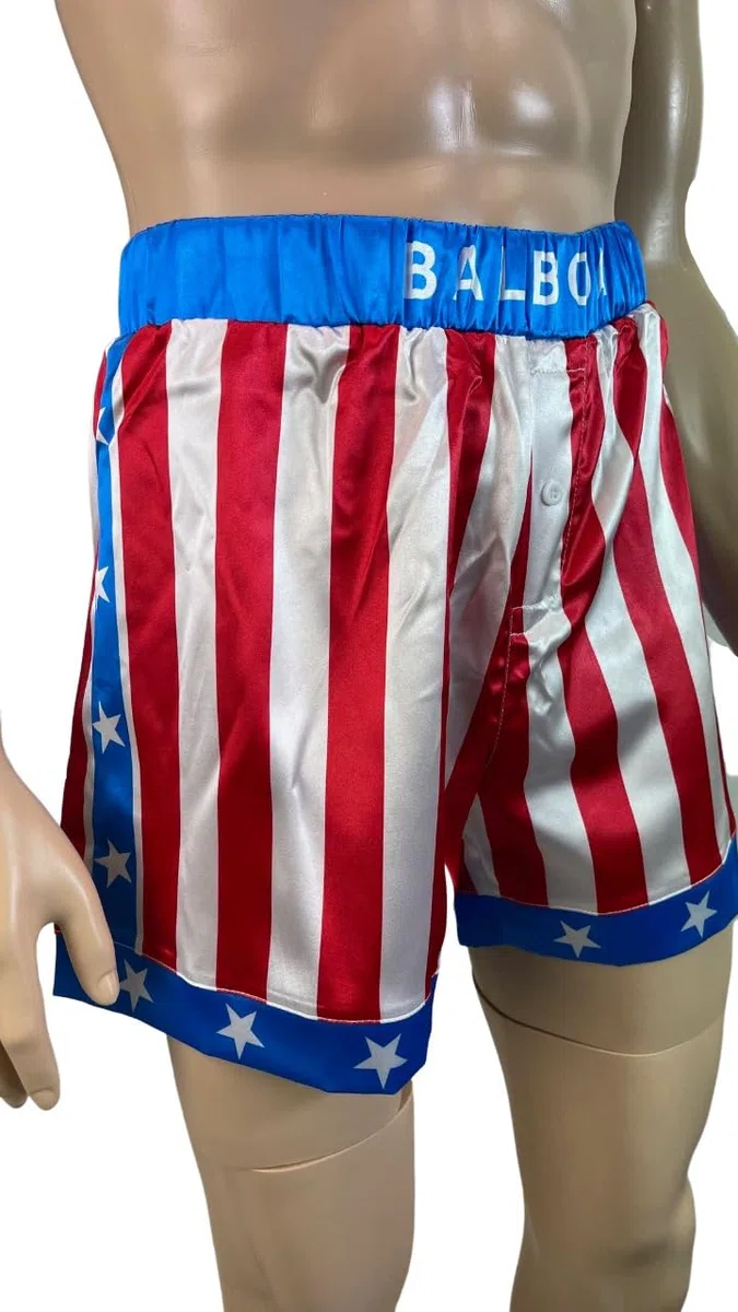 Rocky Balboa - Boxer da uomo con bandiera americana Apollo Movie Boxing