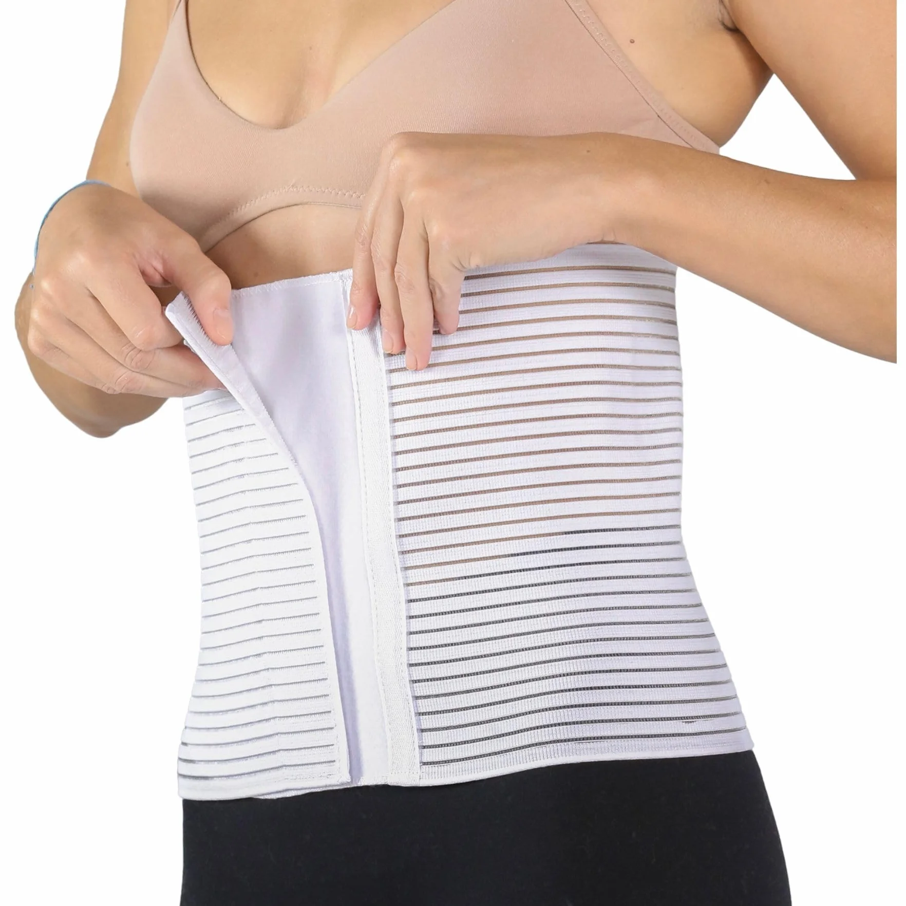Easy8 – H28/80 Pancera Contenitiva Uomo Donna, Pancera Post Parto, Altezza 28 cm, Fascia Addominale Post Operatoria, Elastica, Guaina, Lombare, Corsetto, Chiusura a Strappo Regolabile