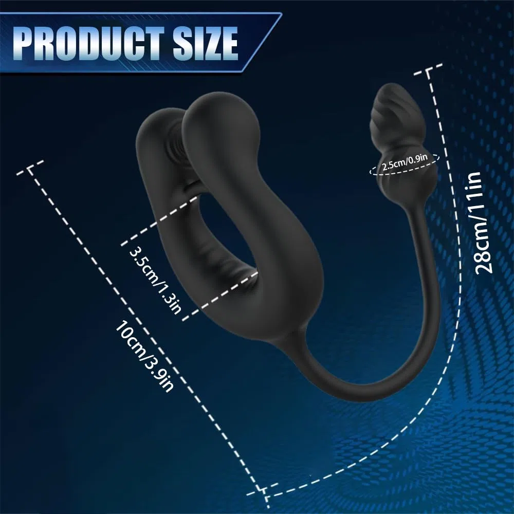 Plug Analesex Toy Vibratore Uomo, Anello Vibrante per Lei e Lui, Vibratoreper Uomo Professionale Prostata Vibratore Clitoride Plug anale-dilatatore uomo, Stimolatore Prostata per Lui,Sexytoysys Coppia