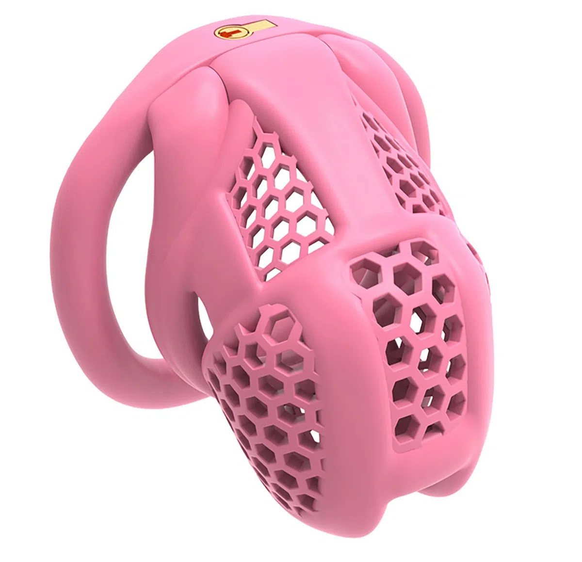 Sissy Chastity Cage Male Chastity Cage Small Chastity Devices BDSM Sex Flat Cock Cage for Sexual Adult (Small,Bent Ring)