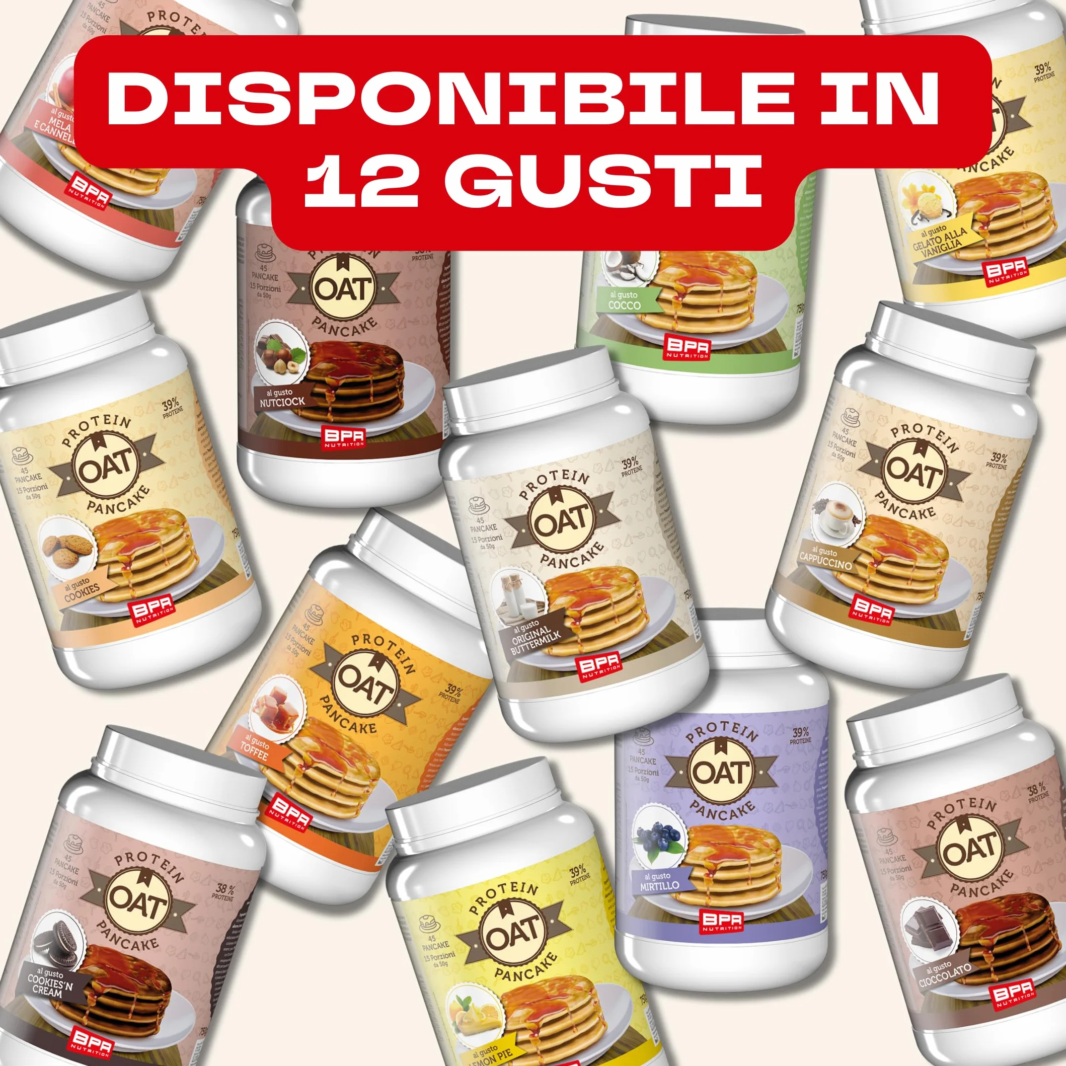 BPR Nutrition Oat protein pancake 750 g (Cookies'n Cream)