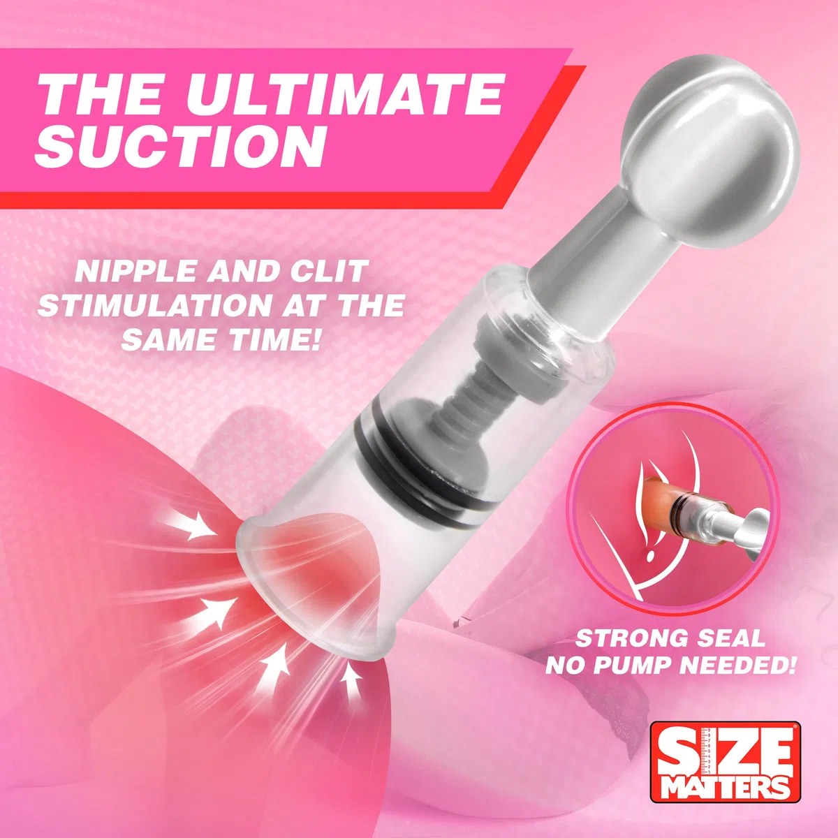Size Matters Il formato è importante Twist Up per i dispositivi di aspirazione e clitoride