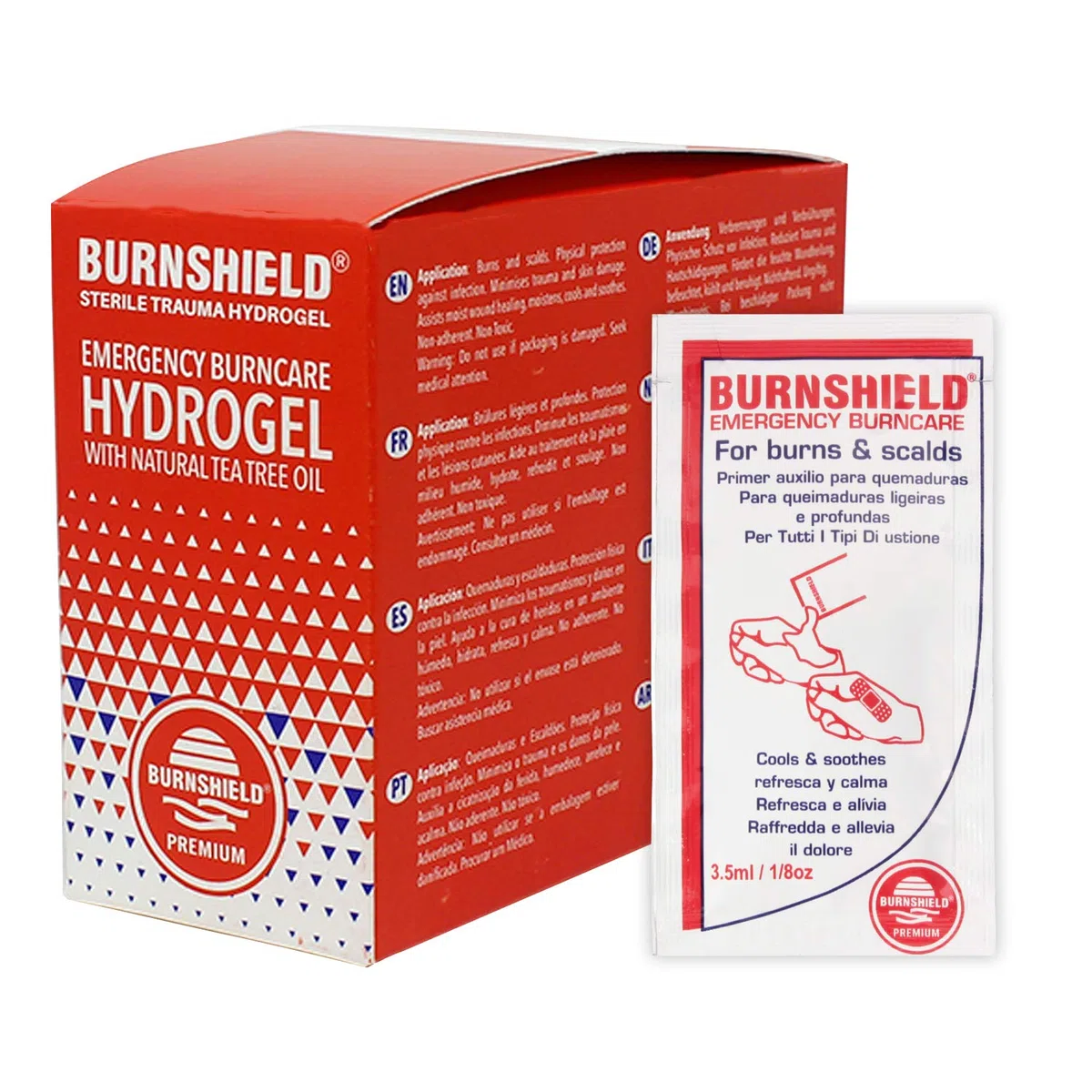 Burnshield First Aid Burn Relief - Bustine idrogel, 25 conteggi