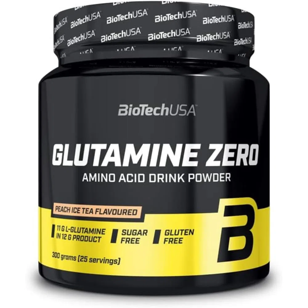 BioTech USA IAF00094647 Glutamine Zero, 300 g, Tè alla Pesca