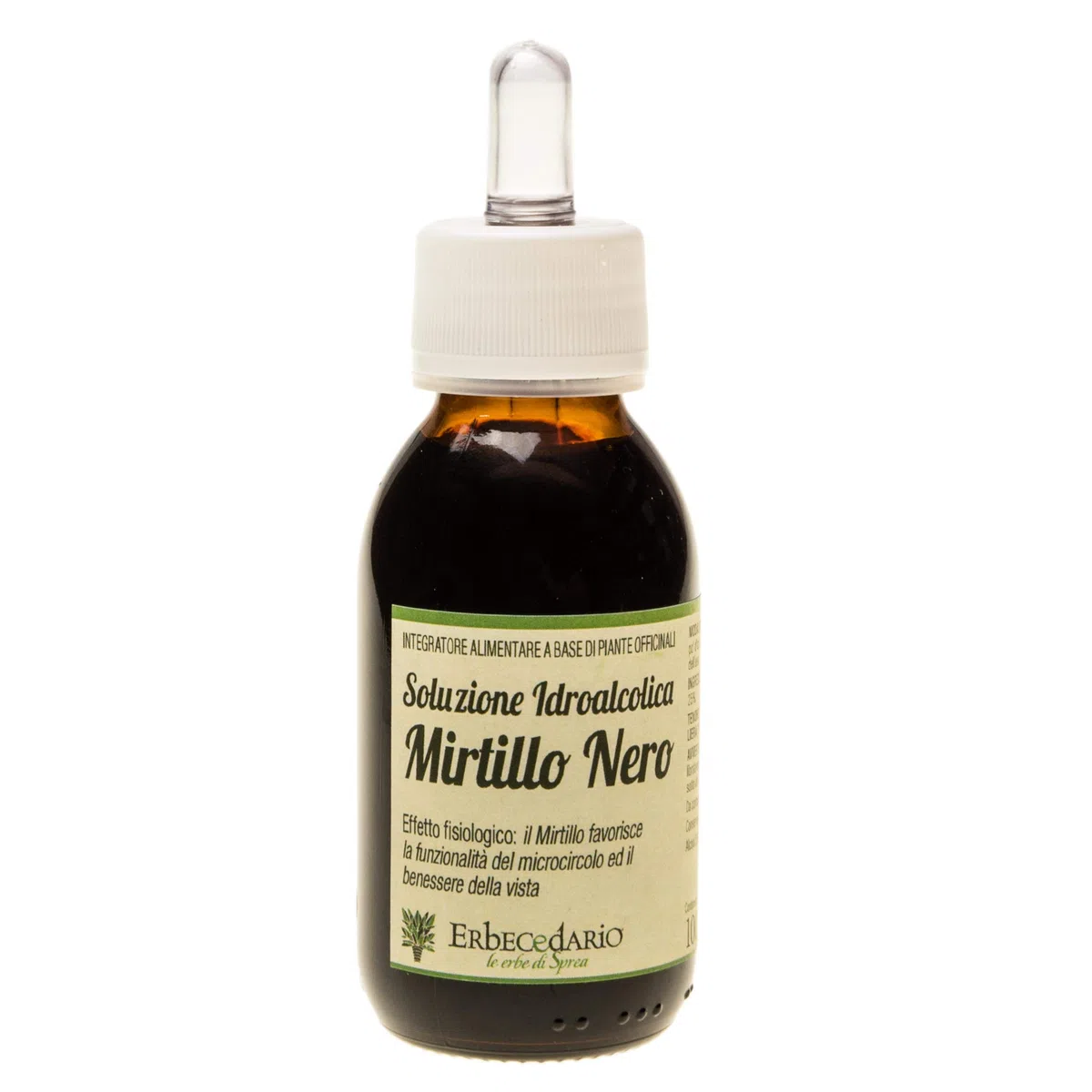 Tintura Madre Mirtillo Nero Erbecedario, Per Il Benessere Di Occhi e Vista E Del Microcircolo, Ricco di Vitamina C per Gambe più Leggere, Integratore Gambe Gonfie E Pesanti, 1 Flacone 100ml In Gocce
