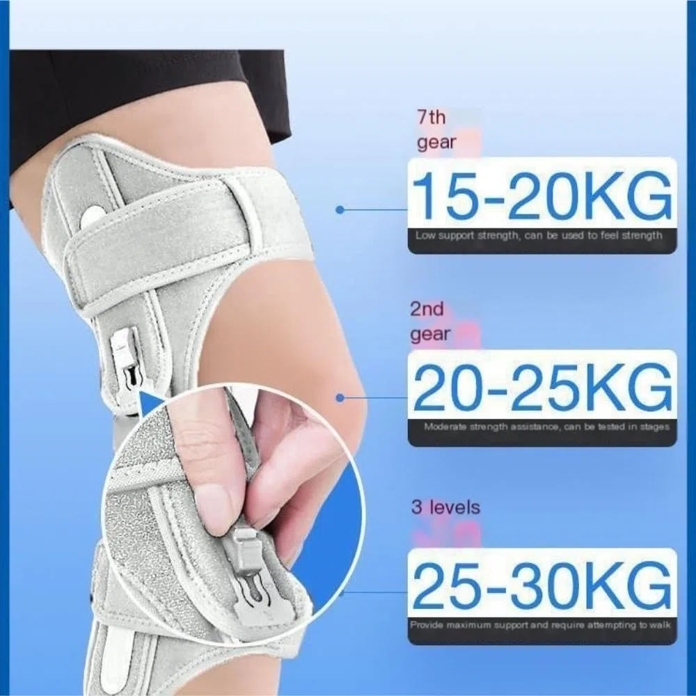 Supporto for ginocchio Exoskeleton Booster - Protezione articolare for corsa e camminata negli anziani(Black,L(60-80KG))