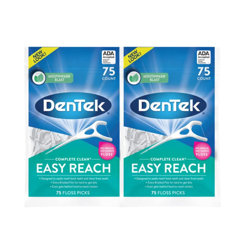 Dentek Floss Picks Complete Clean Fresh Mint 75'S by DenTek