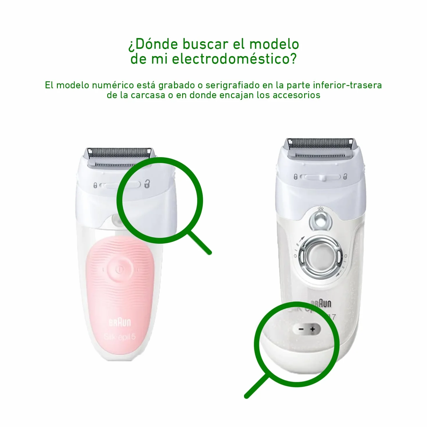 Electrotodo - Testina di rasatura bianca, per epilatore Silk Epil 5, 7 e 9