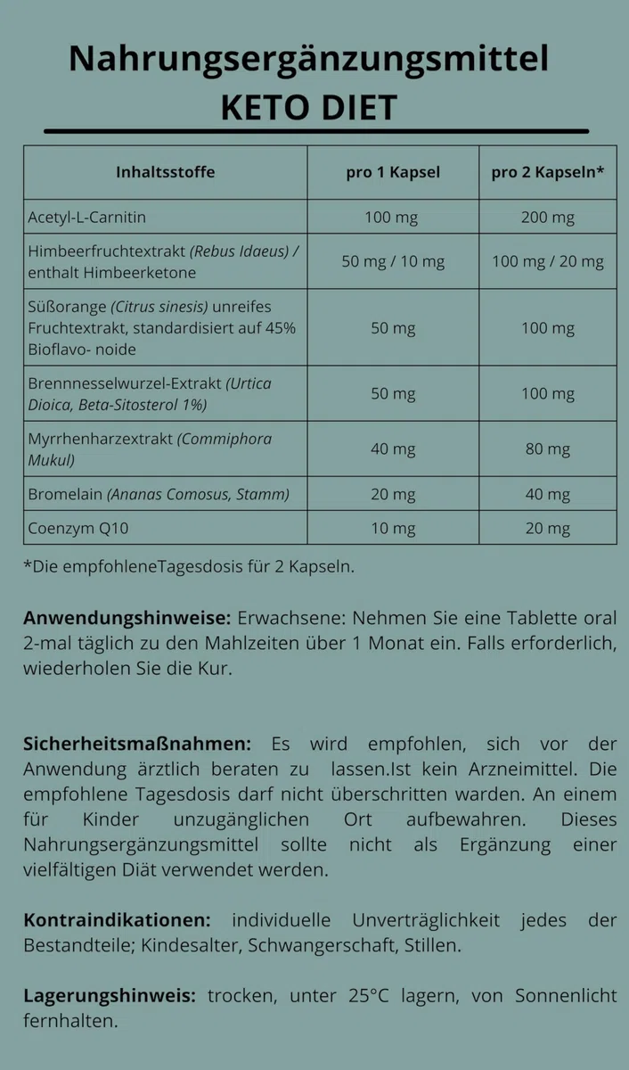 KETO DIET de Idealica - naturalmente veloce con dieta chetogenica con Q10 coenzima. 20 capsule.