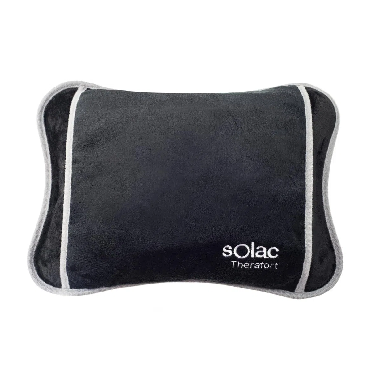 Solac - Borsa acqua calda elettrica 360W | Forma ergonomica | 120 min autonomia | Connettore estraibile | Tessuto morbido e traspirante | Uso universale | Nero