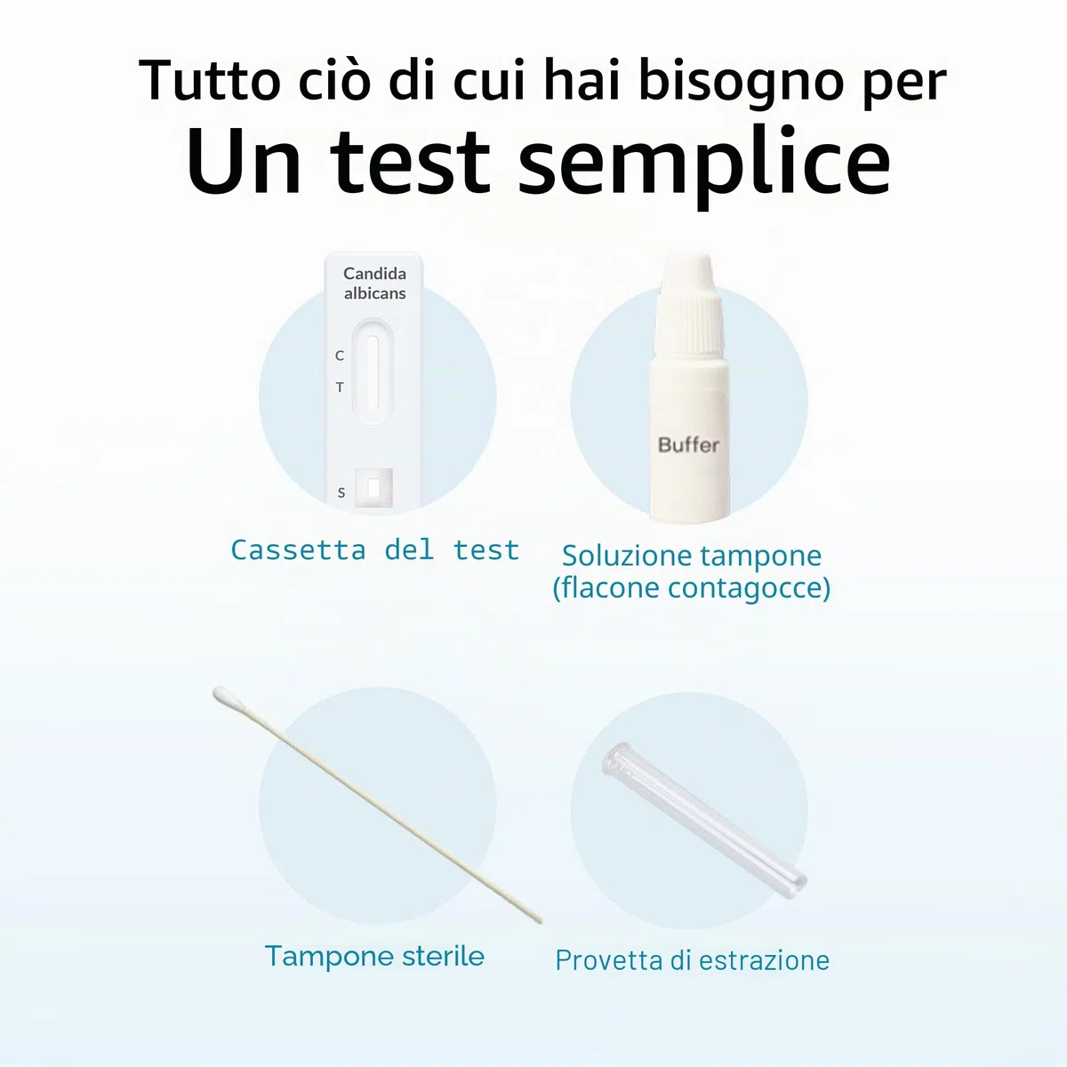 GetTested Kit per Test Candida a Casa - Kit per Test Rapido del Mughetto per Donne, Tampone Vaginale Candida Albicans Auto-Test, Risultati Rapidi e Accurati
