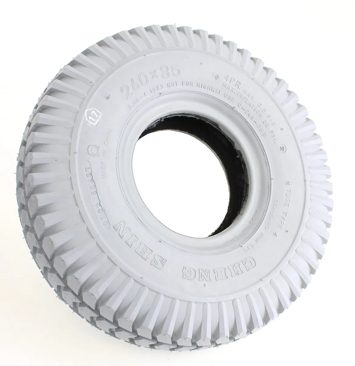 3.00-4 (260x85) pneumatico grigio e tubo con valvola angolare per sedia a rotelle elettrica e mobile