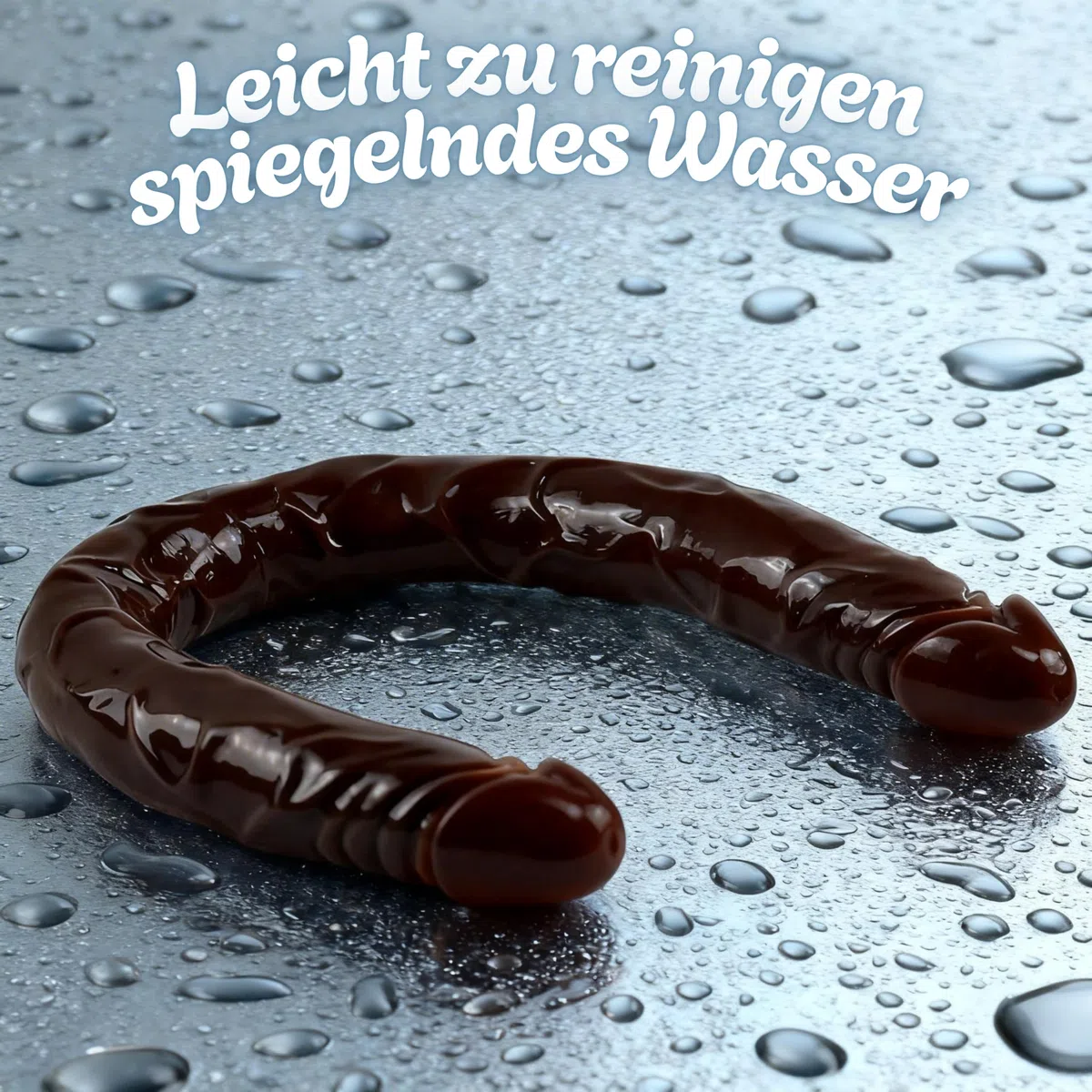 Doppio dildo XXL da 55 cm – doppio dildo extra lungo (Ø 4 cm), design realistico con vene, flessibile, peso massiccio di 600 g, giocattolo a doppio lato per coppie e esperti, marrone D15-7