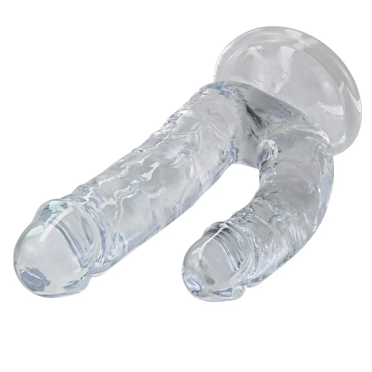 Doppia Testa Dildo Realistico Ano Vaginale Doppia Stimolazione Pene Trasparente Con Forte Ventosa Glande E Vene Texture Per Donne Uomini G-spot P-Spot Masturbazione Giocattolo Per Adulti