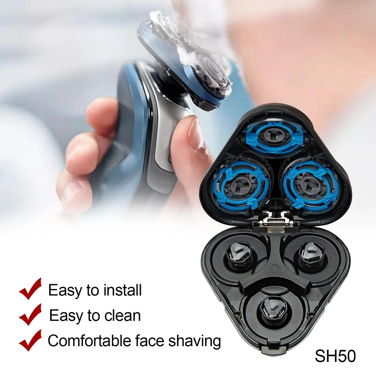 Wone Testina di ricambio completa per Philips Norel*o Series 5000, SH50/50
