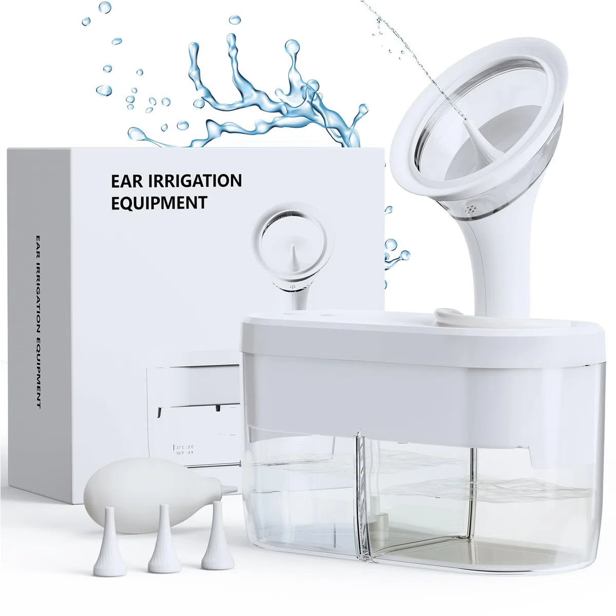 KAUGIC Pulitore Elettrico per le Orecchie, Kit di Rimozione del Cerume ad Alta Capacità Sicuro ed Efficace, Utilizzabile con una Sola Mano per Adulti e Bambini, Con 4 Modalità di Pulizia
