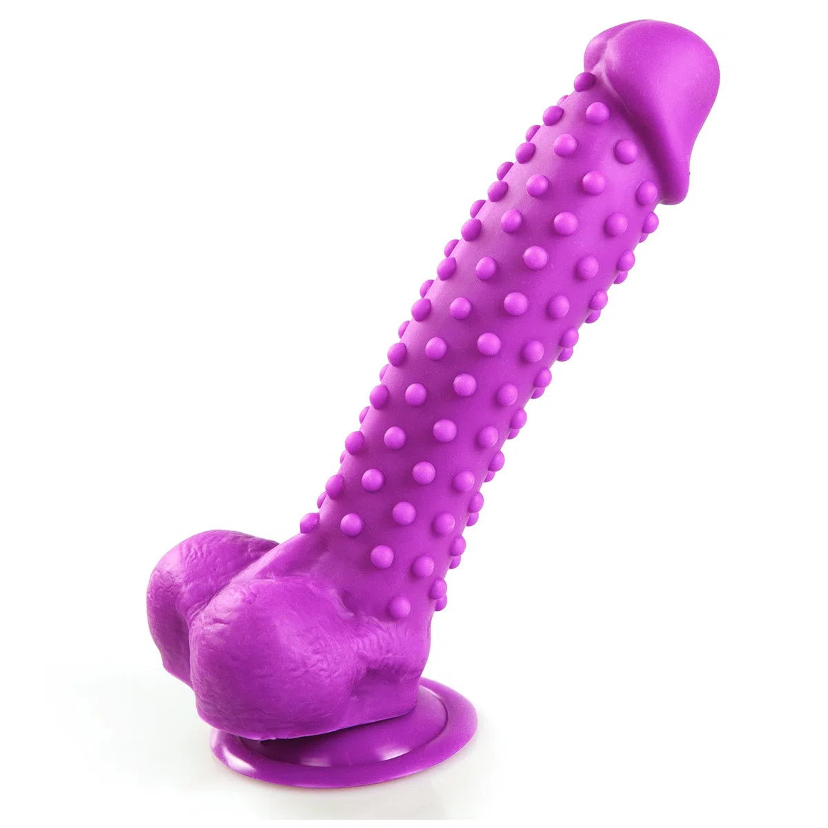 „CROCODILE“ Relistico dildo in SILICONE di 25,0 cm per sensazioni forti - La VENTOSA rende possibile la PERFETTA TENUTA SENZA MANI - Magic Wand Dildo per giochi sessuali anali e vaginali, Porpora
