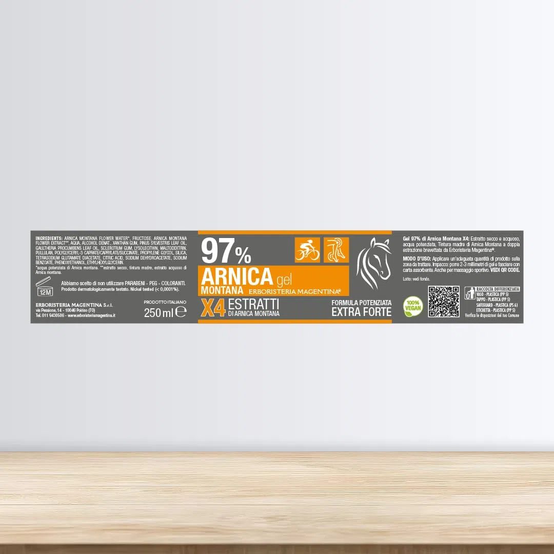 Erboristeria Magentina Arnica 97% Gel 250 ml - Formula Potenziata Extra Forte