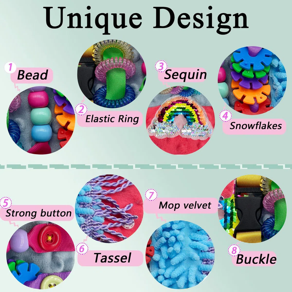 Fidget Blanket for Adult Demenza Prodotti per anziani Alzheimer Demenza Attività per anziani, braccialetto sensoriale fidget per anziani, regalo per demenza (rosso e grigio)
