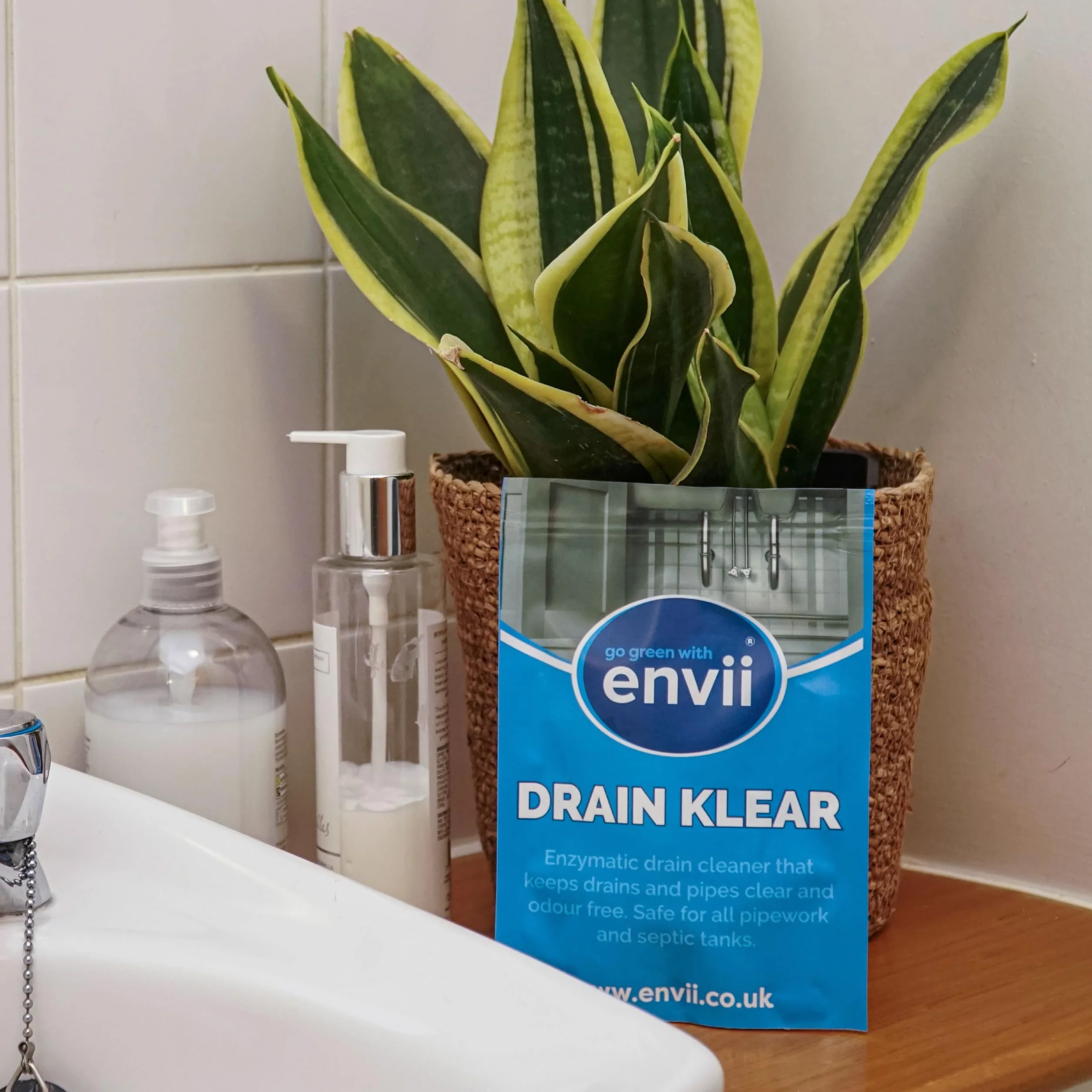 Drain Klear – Detergente enzimatico naturale per tubi, forte sblocco e eliminazione degli odori, sicuro per fosse settiche, 12 compresse