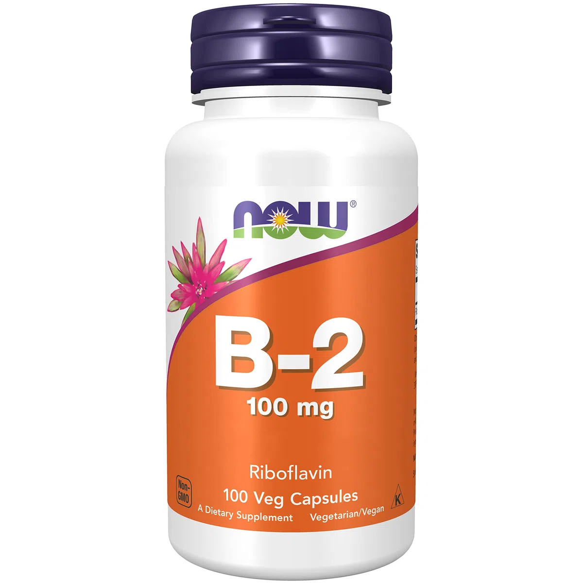 Now Foods Vitamin B2 (Riboflavina), 100mg, 100 capsule vegane, Testato in Laboratorio, Senza Glutine, Senza Soia, Vegetariano, non OGM