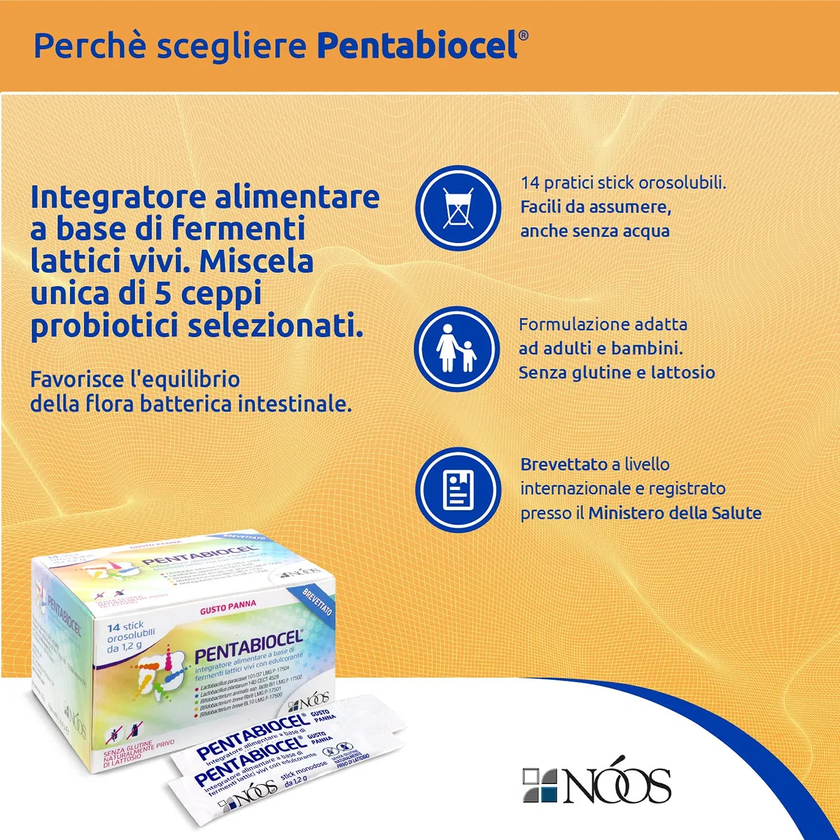 Fermenti Lattici Probiotici per Intestino 14 Stick Orosolubili Fermenti Lattici Vivi 20 Miliardi di Lattobacilli e Bifidobatteri Integratore Flora Intestinale e Difese Senza Glutine e Lattosio
