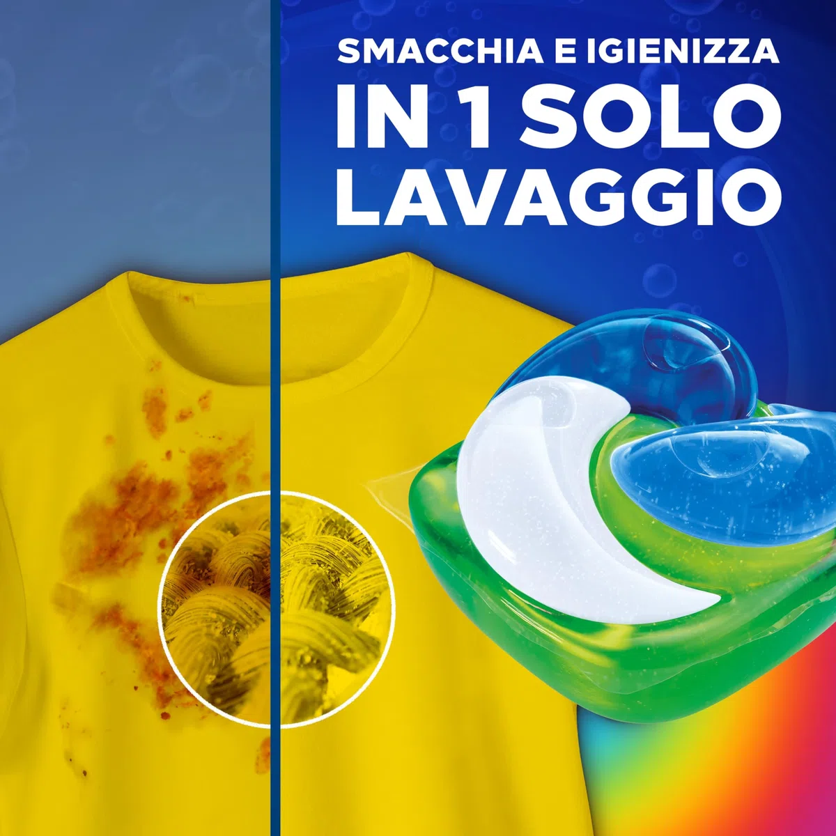 Dash Pods Detersivo In Capsule, 3x50 Lavaggi, Salva Colore, Rimuove Le Macchie, Igienizza, Brillantezza Per I Capi