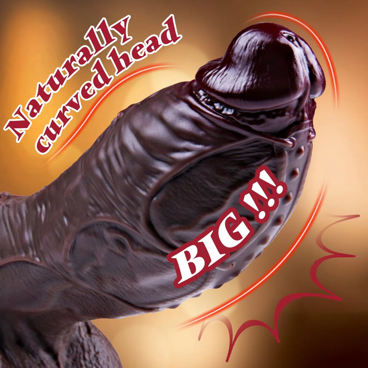 Enorme dildo nero da 7,8 cm di diametro, fallo spesso oversize realistico da 26,5 cm, fallo lungo con base a ventosa, fallo oversize XXL, fallo anale largo, adatto a uomini e donne esperti