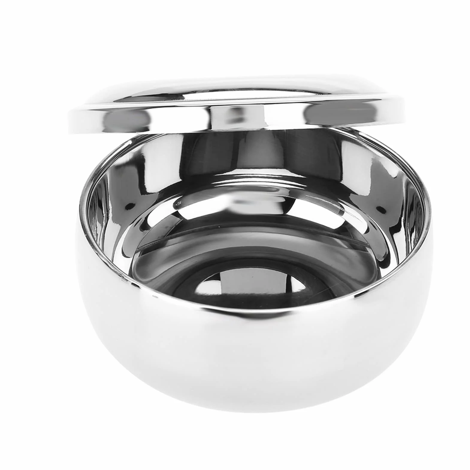 Ciotola per sapone da barba, ciotola shave tazza rasatura ,per sapone da barba a specchio adatto per la famiglia del salone,con copertura(10,5 cm)