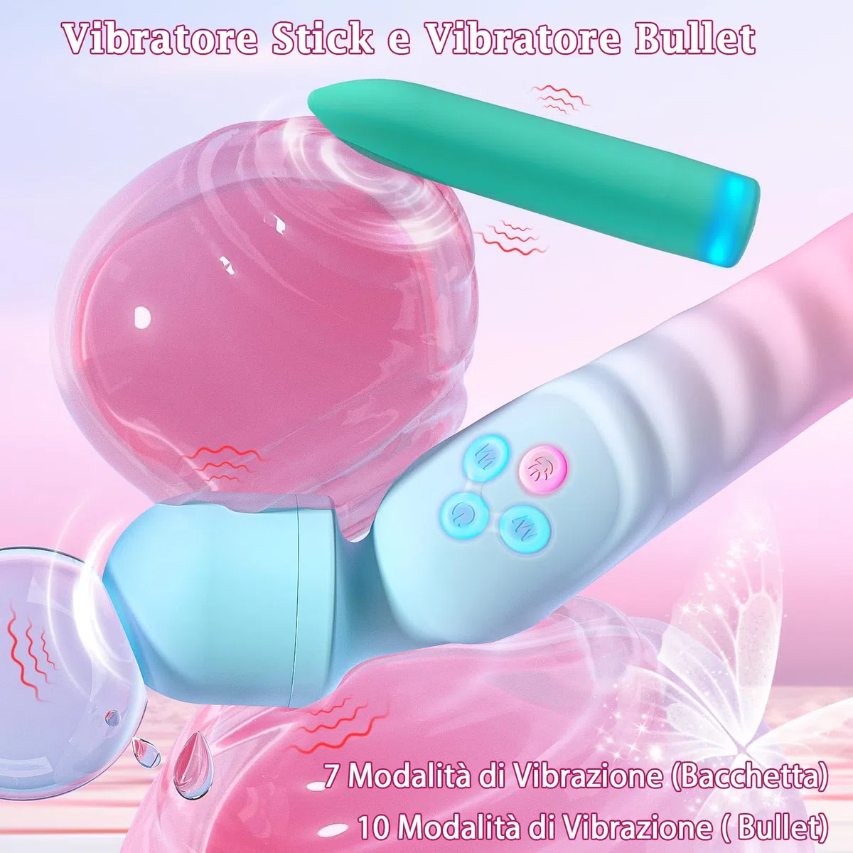 Sex Toýs Vibratori Female Plug - Sextoyse Dildo per donne e uomini Stimolatore anale Stimolatore clitorideo anale Giocattolo sessuale per adulti con 7 + 10 modalità di vibrazione, vibratore Bullet
