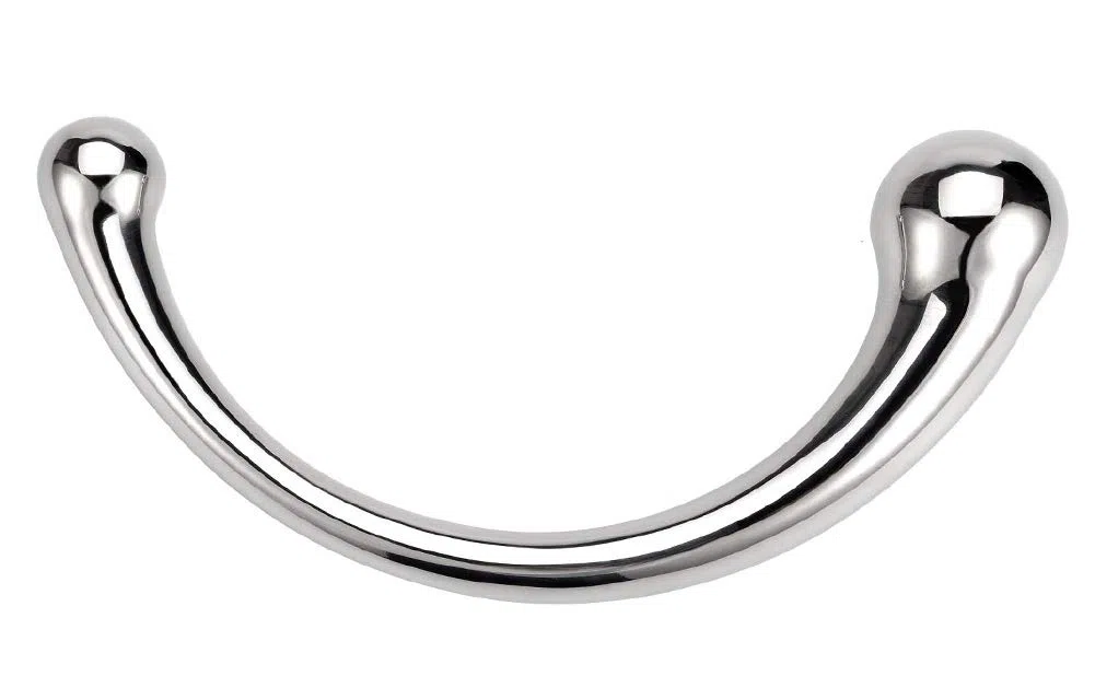 SXOVO Plug anale a doppia testa Plug anale in metallo con bacchetta pura, Dildo classici pesanti e massicci Stimolatore della vagina del punto G Giocattoli del sesso per le donne Uomini Coppia(700g)