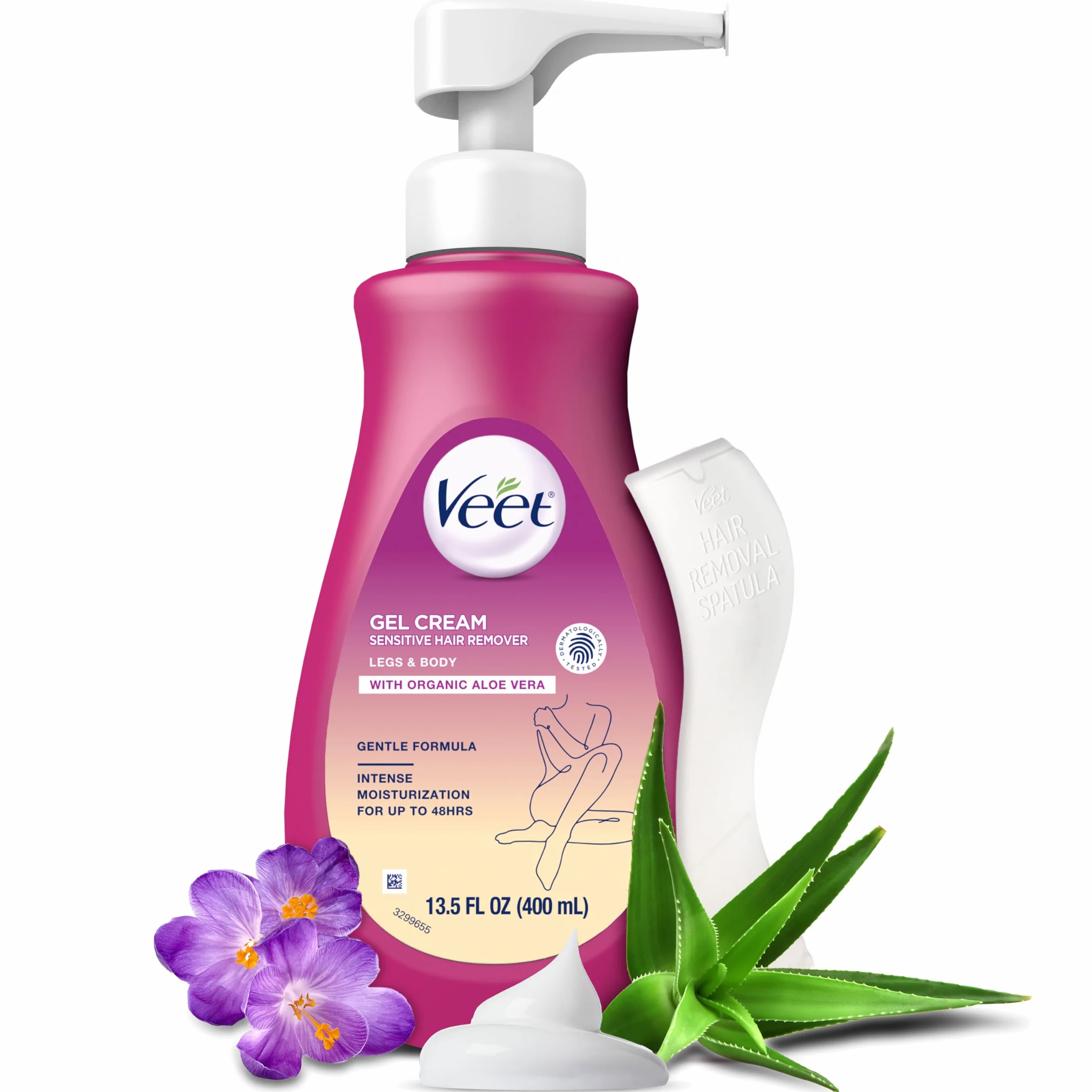 Veet Hair Removal Gel Cream, Sensitive Formula 13.5 fl oz (400 ml), pack of 1