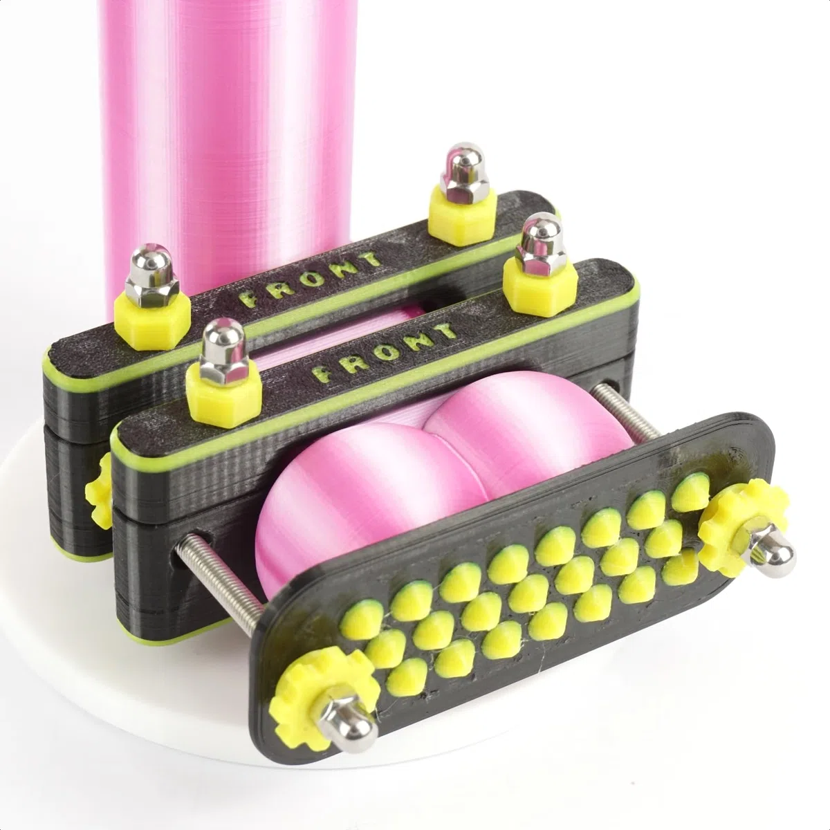 STRETCH-GRIP CBT BDSM morsetto per testicoli e dispositivo di trazione con sospensione pesi – sistema modulare nero-giallo di Nova Lux – giocattolo erotico maschile – prodotto nell’UE