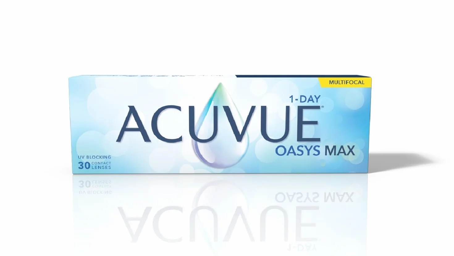 ACUVUE OASYS MAX 1-Day Multifocal; Lenti a contatto giornaliere; Visione chiara e nitida a tutte le distanze e in ogni condizione di luce;+2.25 diottrie; BC 8.4; DIA 14.30; ADD Low; 30 lenti