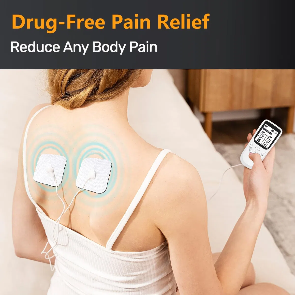 TENS Professionale Elettrostimolatore Muscolare Ricaricabile con USB–36 Programmi,40 Livelli di Intensità,Sollievo Dolore Cronico e Acuto,Rilassare per Schiena,Cervicale,Articolazioni,Sciatica e Corpo