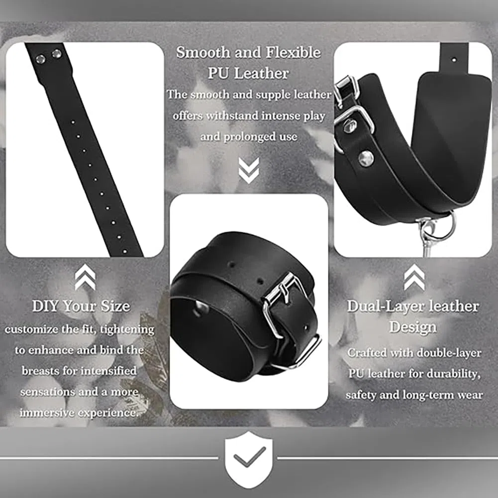 Giocattoli sessuali BDSM Bondage per coppie, set di manette per il seno Sex Bondage, imbracatura per il seno da A a D, giocattoli BDSM estremi per donne, manette, collare, catena di trazione