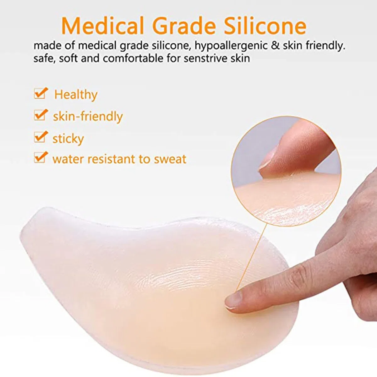 Protesi Mammarie In Silicone Autoadesive, For Mastectomia Realistiche E Cuscinetti Morbidi For L'ingrandimento Del Seno For Cosplay Transgender
